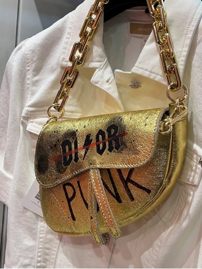 BOLSO CUSTOMIZADO NOT DIOR ORO