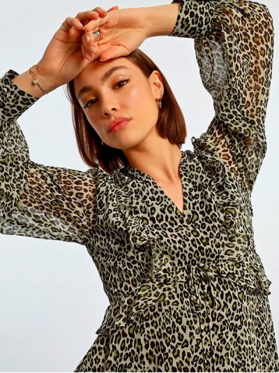 VESTIDO CORTO PRINT ANIMAL 2