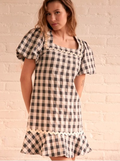 VESTIDO CORTO CUADROS