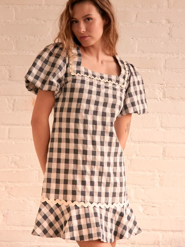 VESTIDO CORTO CUADROS