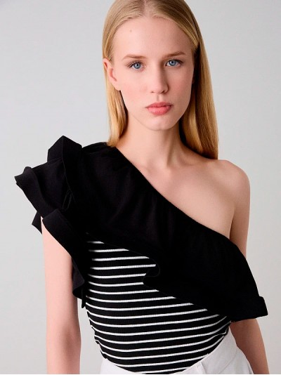 TOP ASIMÉTRICO RAYAS